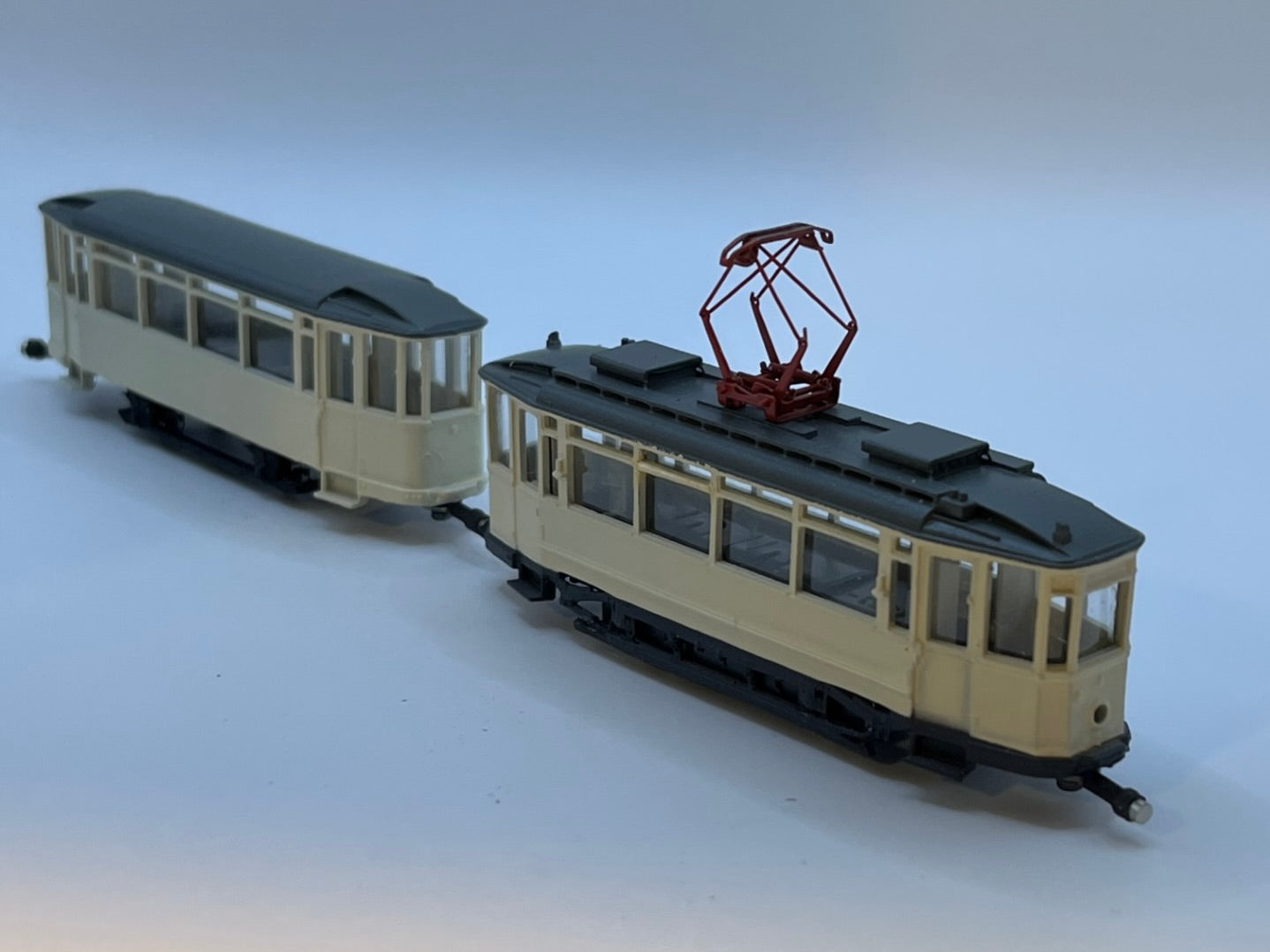 Straßenbahnzug Lindnerwagen Halle – TTm 1:120, motorisiert